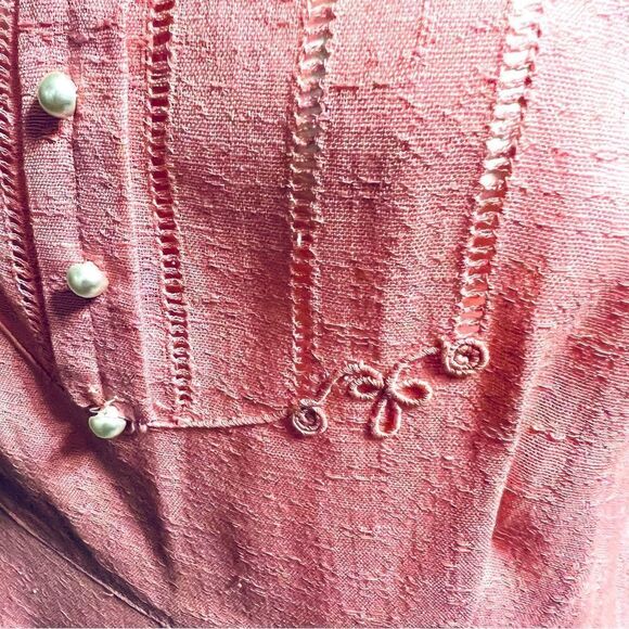 Vintage Pink Midi Dress Size 14 - Picture 8 of 8